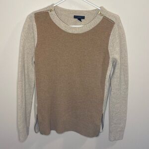 taupe crewneck sweatshirt